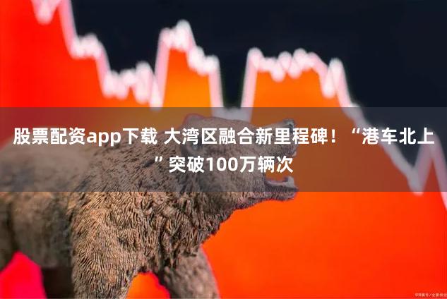 股票配资app下载 大湾区融合新里程碑！“港车北上”突破100万辆次