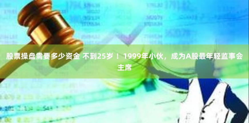 股票操盘需要多少资金 不到25岁 ！1999年小伙，成为A股最年轻监事会主席